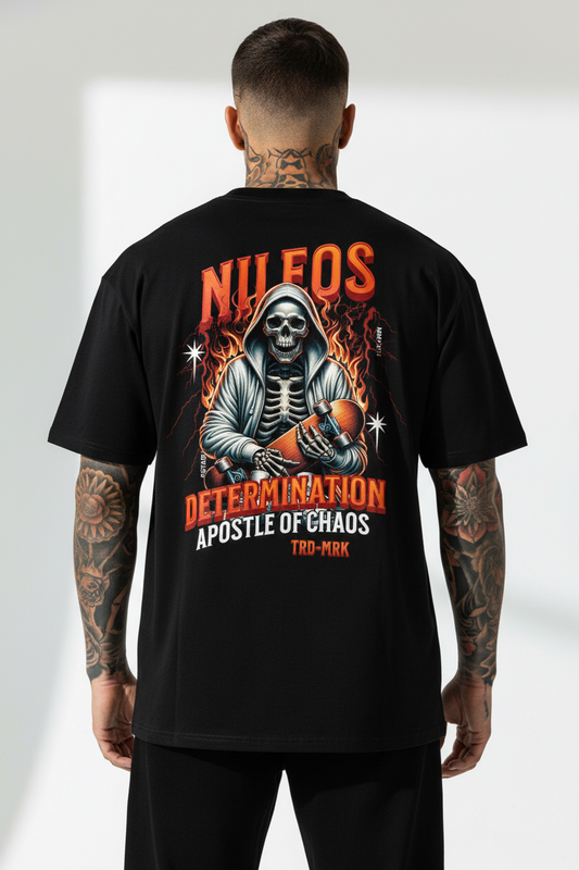 Determination VACANCY Oversized Shirt mit Backprint – NILEOS, Produktfoto 1