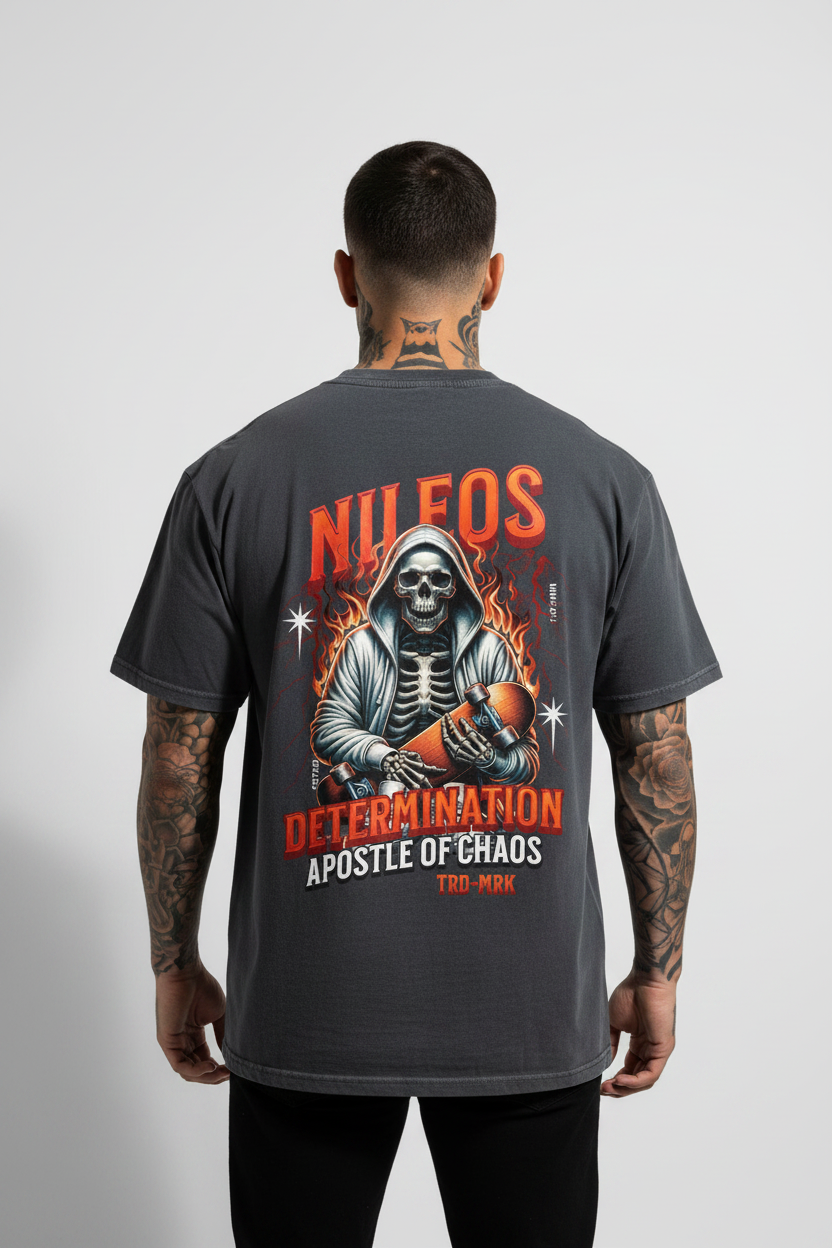 Determination VACANCY Oversized Shirt mit Backprint – NILEOS, Produktfoto 2