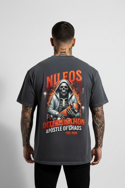 Determination VACANCY Oversized Shirt mit Backprint – NILEOS, Produktfoto 2