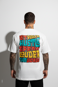 Hustle Louder Oversized Shirt mit Backprint – Miniaturansicht 6