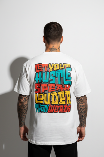Hustle Louder Oversized Shirt mit Backprint