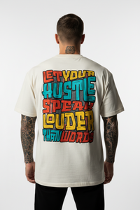 Hustle Louder Oversized Shirt mit Backprint – Miniaturansicht 5