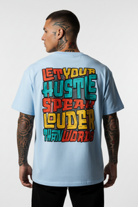 Hustle Louder Oversized Shirt mit Backprint – Miniaturansicht 4