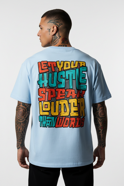 Hustle Louder Oversized Shirt mit Backprint