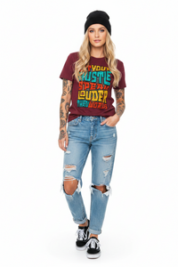 Hustle Louder Premium Organic Shirt Damen – Miniaturansicht 2