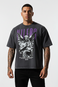 ADIRE ⟡ LABORES Oversized Shirt mit Frontprint – NILEOS, Produktfoto 2 – Miniaturansicht 3