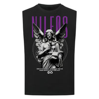 ADIRE ⟡ LABORES  Sleeveless Oversized Tee mit Frontprint – NILEOS, Farbe Schwarz – Miniaturansicht 2