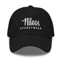 Nileos Dad-Hat in Schwarz – Vorderansicht – Miniaturansicht 1