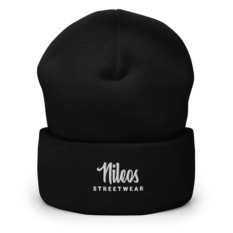 Nileos Beanie in Schwarz – Vorderansicht