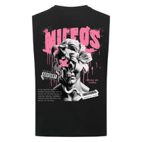 DEADBLØØM Sleeveless Oversized Tee mit Backprint – NILEOS, Farbe Schwarz – Miniaturansicht 4