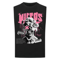 DEADBLØØM Sleeveless Oversized Tee mit Frontprint – NILEOS, Farbe Schwarz – Miniaturansicht 4