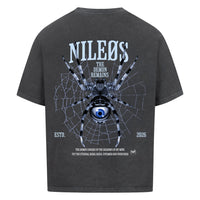 Demon Remains Oversized Shirt mit Backprint – NILEOS, Farbe Washed Black – Miniaturansicht 5