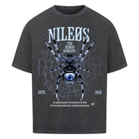 Demon Remains Oversized Shirt mit Frontprint – NILEOS, Farbe Washed Black – Miniaturansicht 4