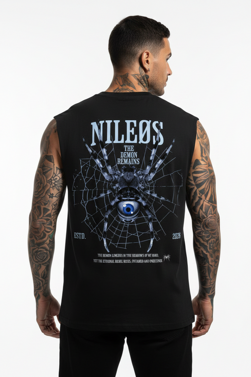Demon Remains Sleeveless Oversized Tee mit Backprint