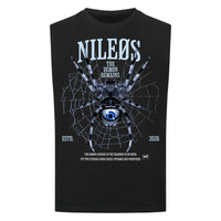 Demon Remains Sleeveless Oversized Tee mit Frontprint – NILEOS, Farbe Schwarz – Miniaturansicht 2