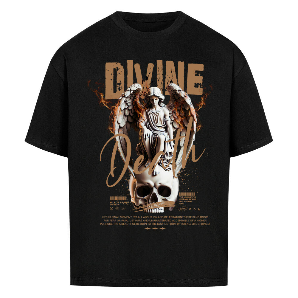 Divine Death Oversized Shirt mit Frontprint – NILEOS, Farbe Schwarz