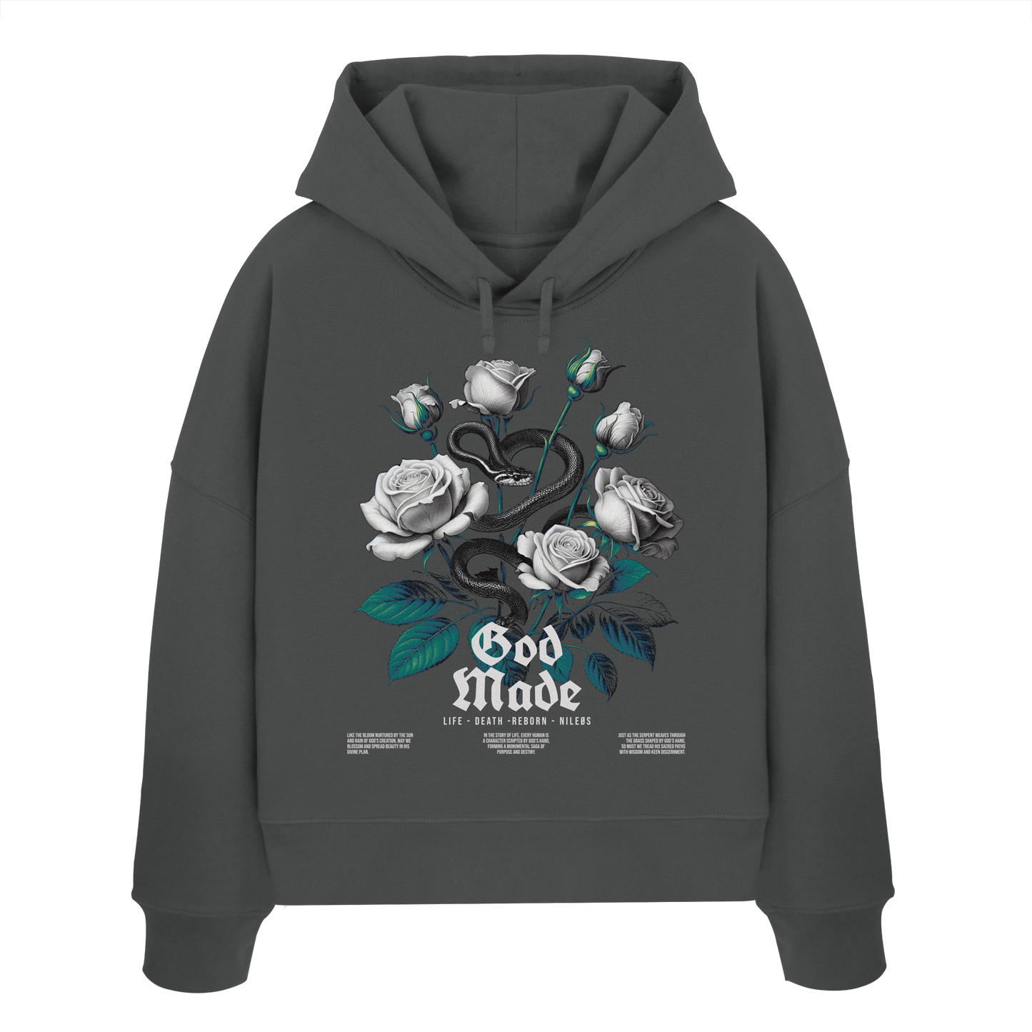 God‧Script - Womens Organic Boxcut Hoodie