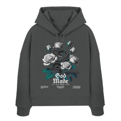 God‧Script - Womens Organic Boxcut Hoodie