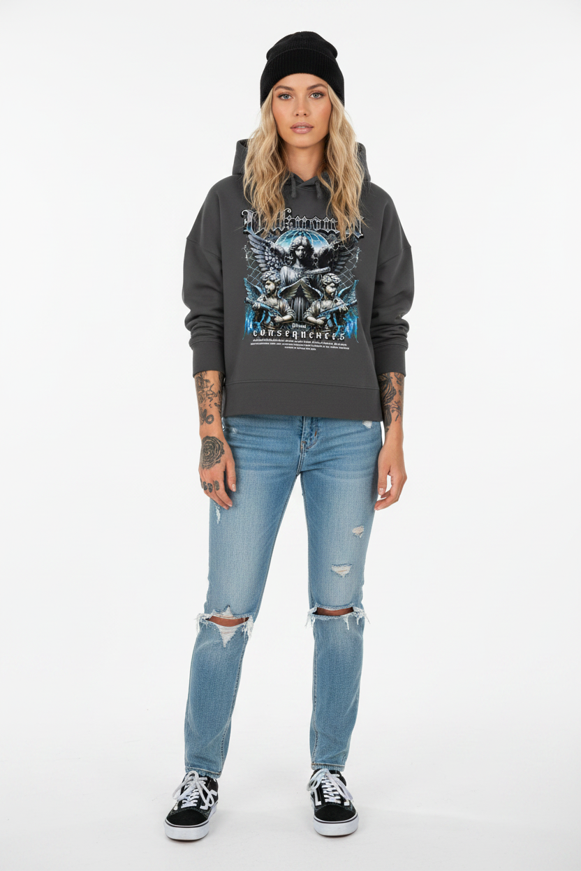 UNKØNSEQ - Womens Organic Boxcut Hoodie