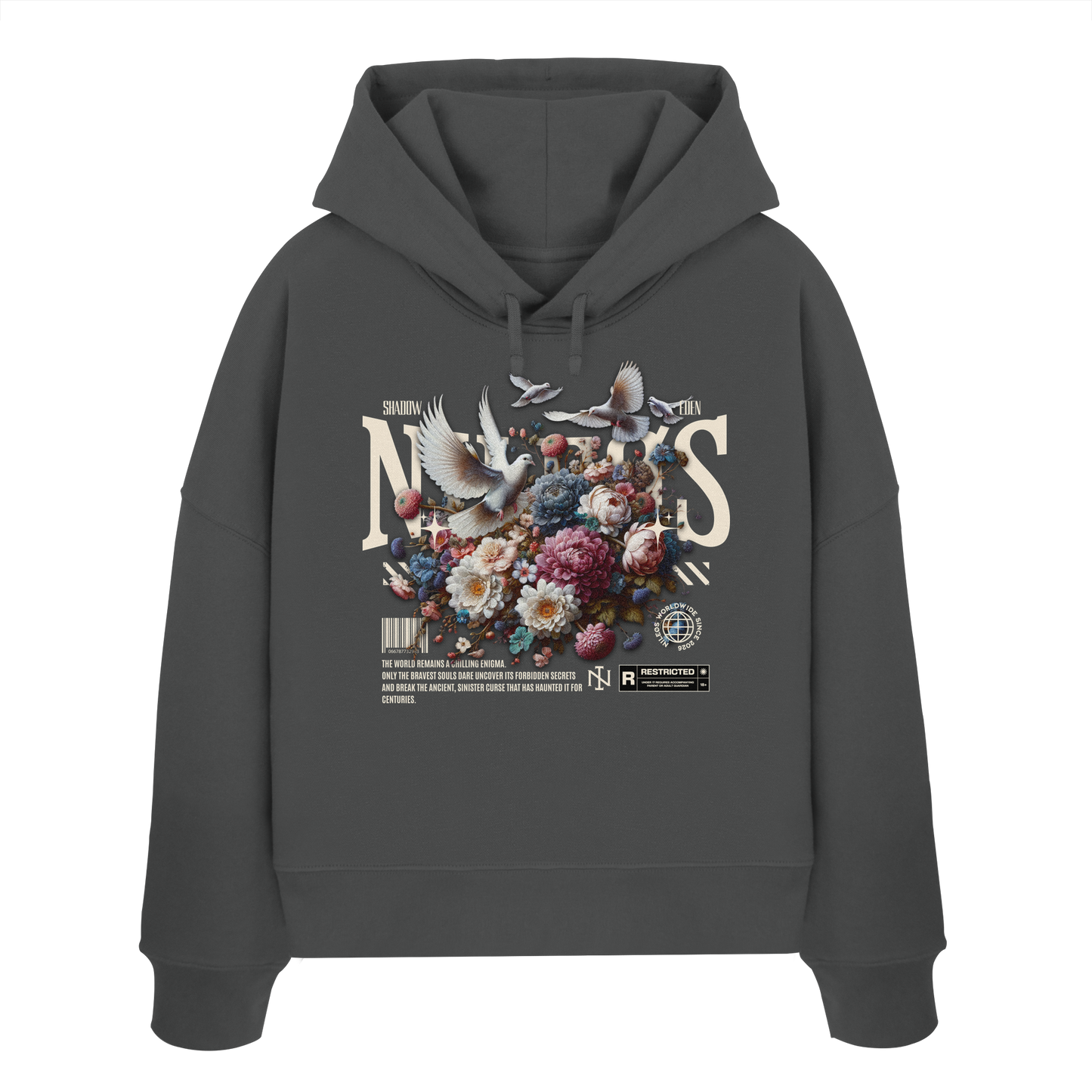 Shadow Eden - Womens Organic Boxcut Hoodie