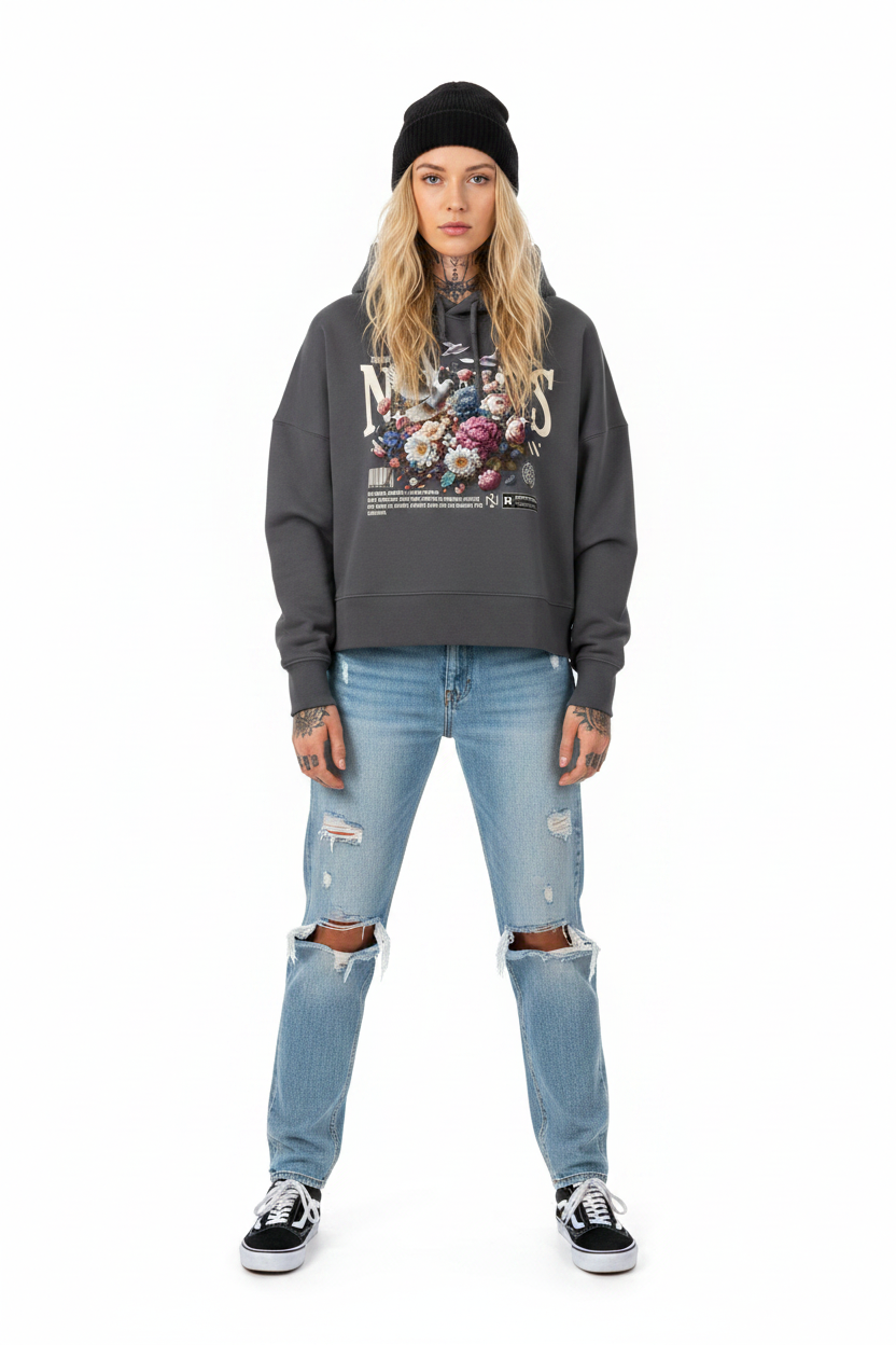 Shadow Eden - Womens Organic Boxcut Hoodie