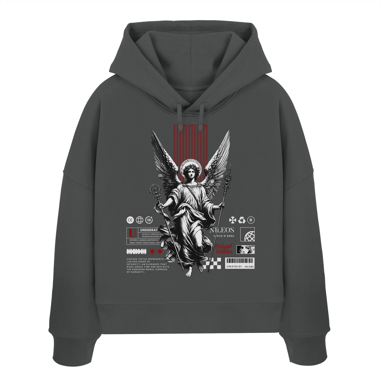 Radiant Watcher - Womens Organic Boxcut Hoodie
