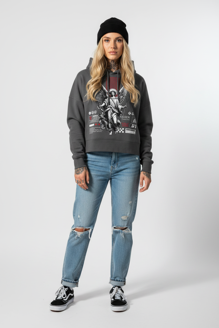 Radiant Watcher - Womens Organic Boxcut Hoodie