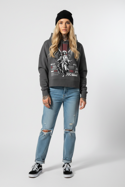 Radiant Watcher - Womens Organic Boxcut Hoodie