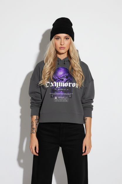 Oxymoron Angel - Womens Organic Boxcut Hoodie