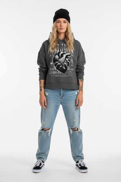 DARKNESS - Womens Organic Boxcut Hoodie