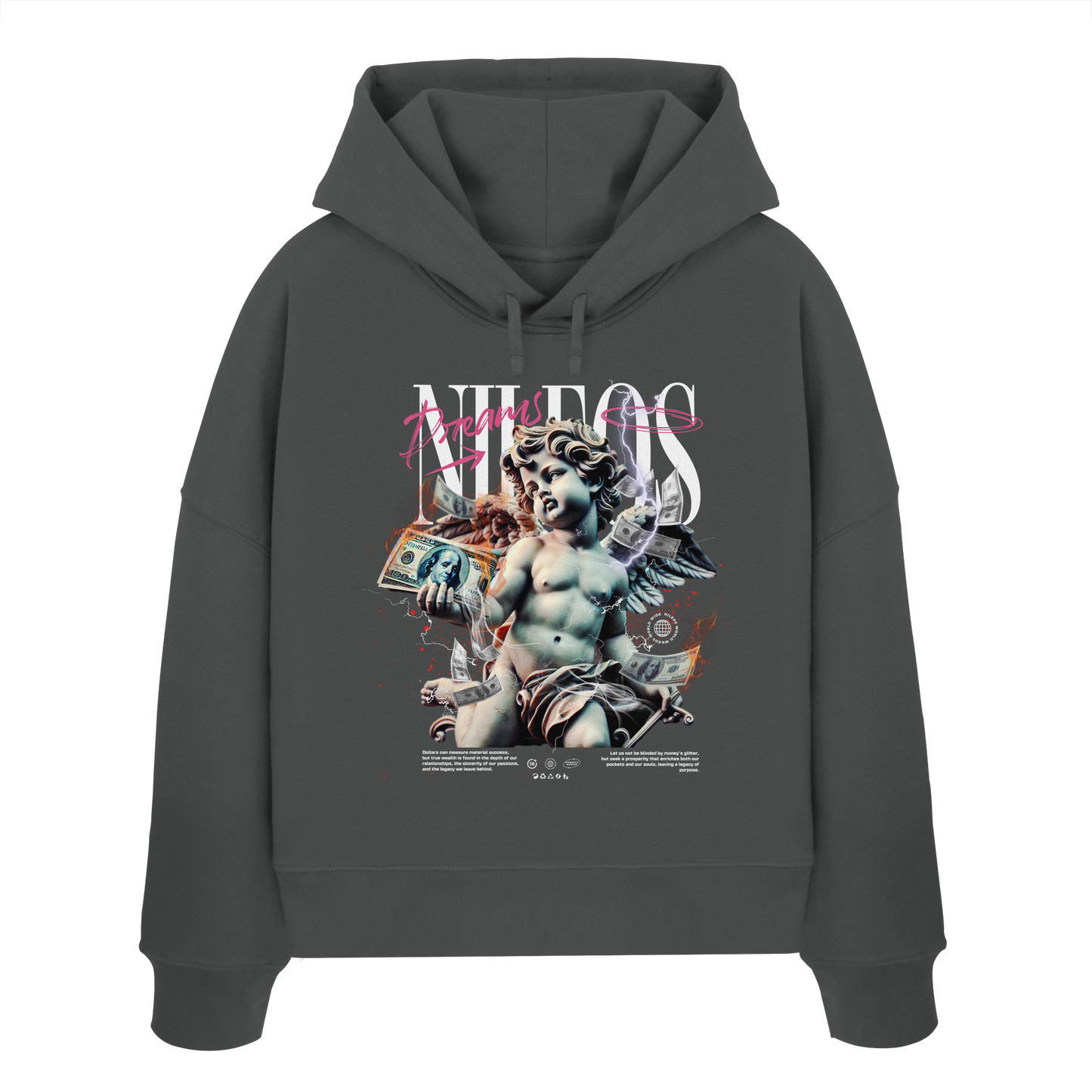 DREAMS - Womens Organic Boxcut Hoodie