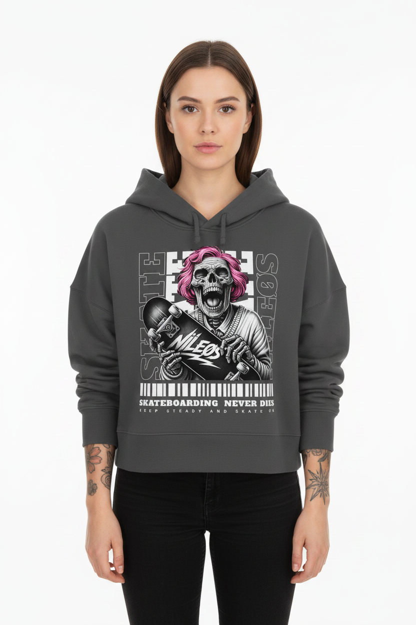 KEEP STEADY - Womens Organic Boxcut Hoodie