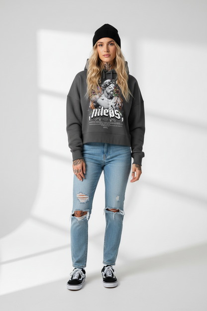 Sadness - Womens Organic Boxcut Hoodie