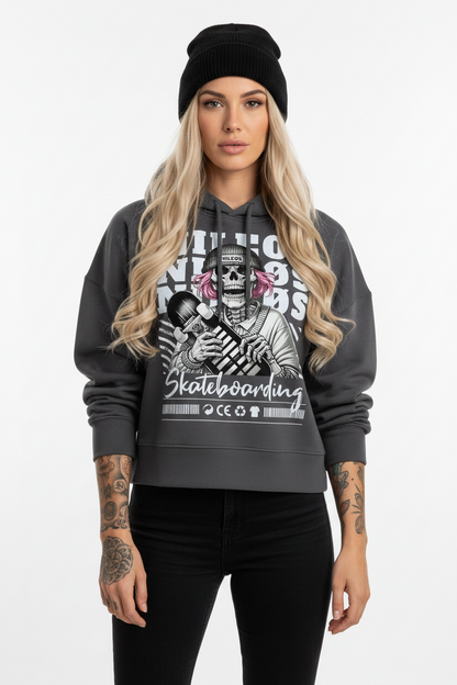 SK8T - Womens Organic Boxcut Hoodie
