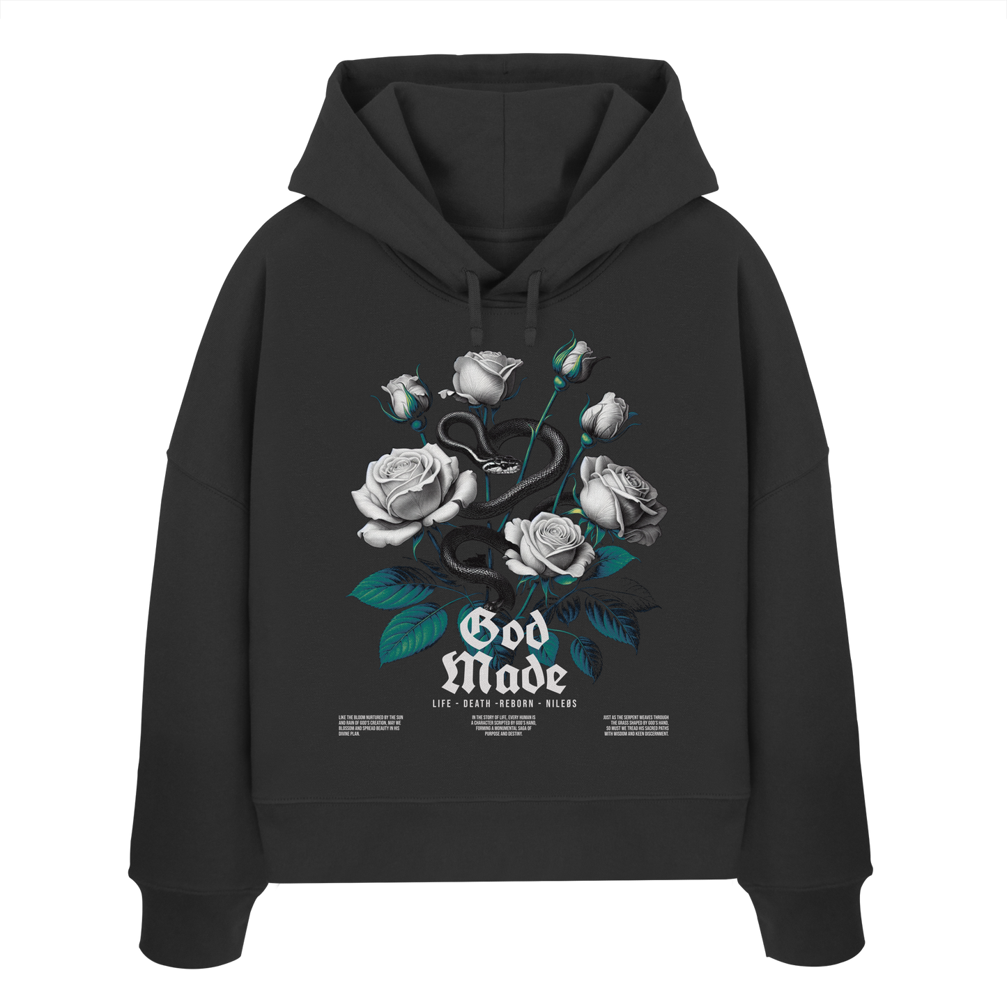 God‧Script - Womens Organic Boxcut Hoodie