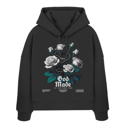 God‧Script - Womens Organic Boxcut Hoodie