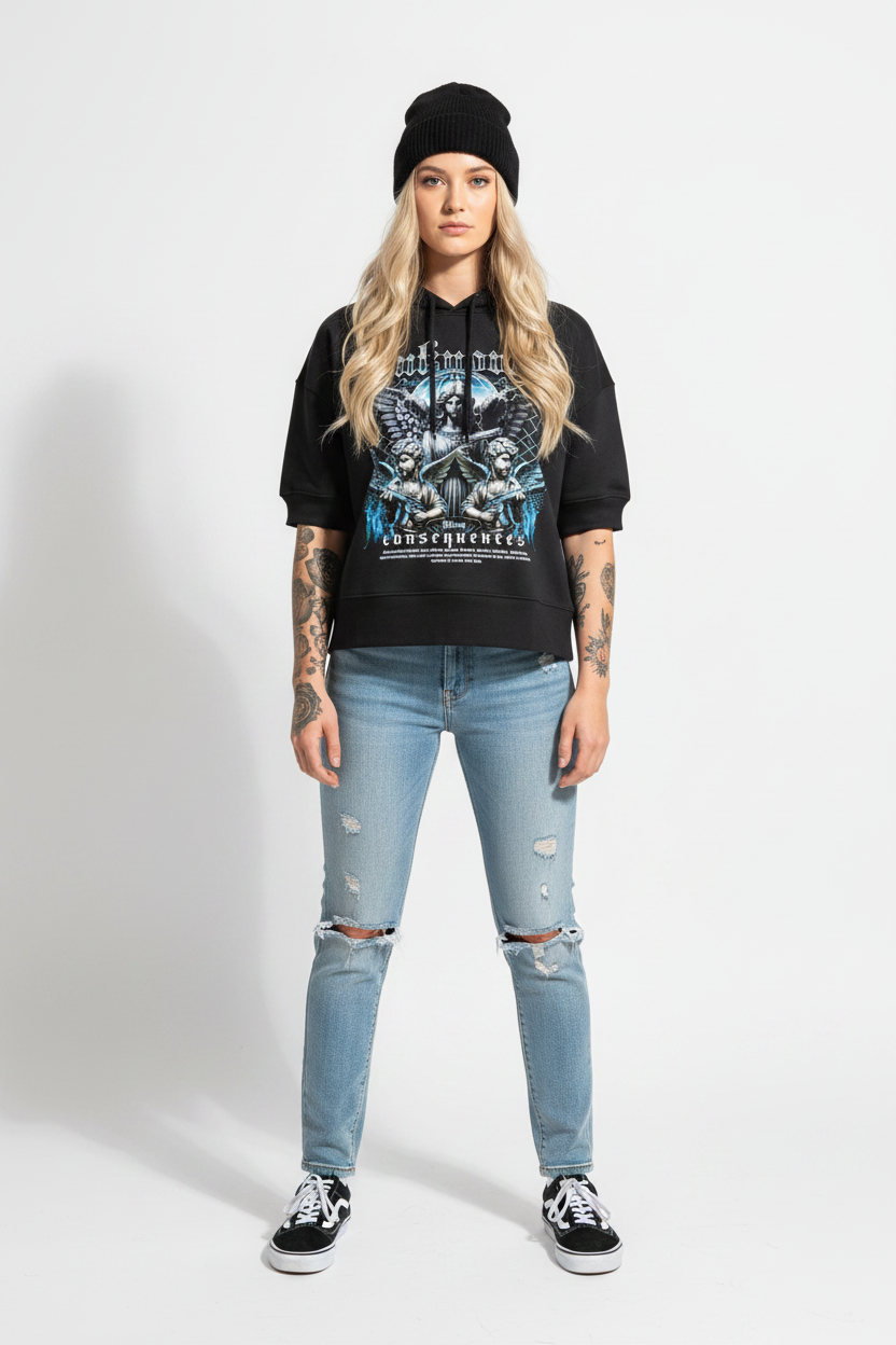 UNKØNSEQ - Womens Organic Boxcut Hoodie