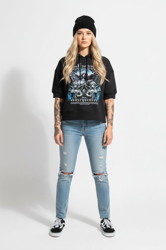 UNKØNSEQ - Womens Organic Boxcut Hoodie