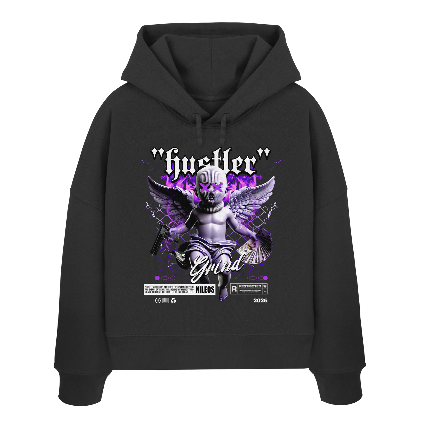 HSTLR  - Womens Organic Boxcut Hoodie