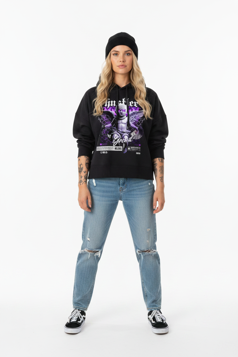 HSTLR  - Womens Organic Boxcut Hoodie