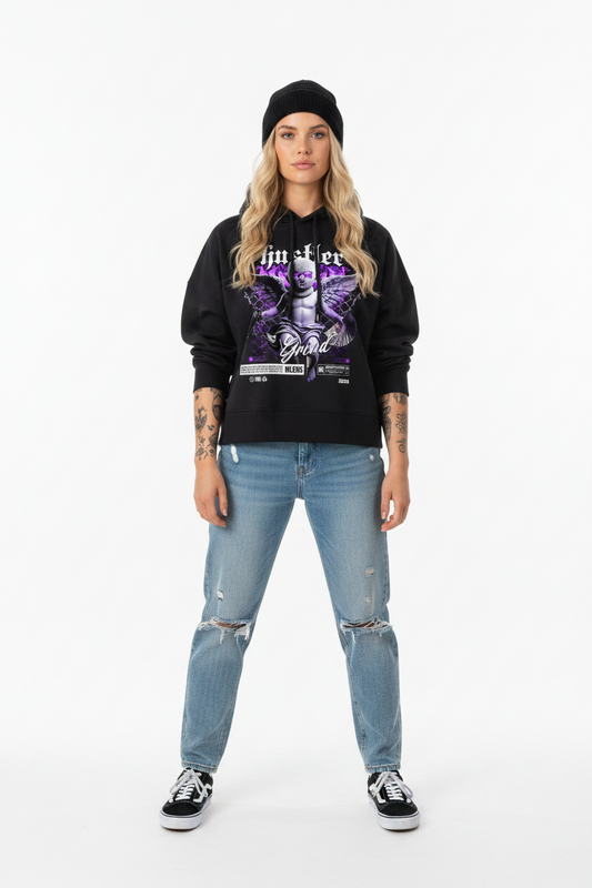 HSTLR  - Womens Organic Boxcut Hoodie