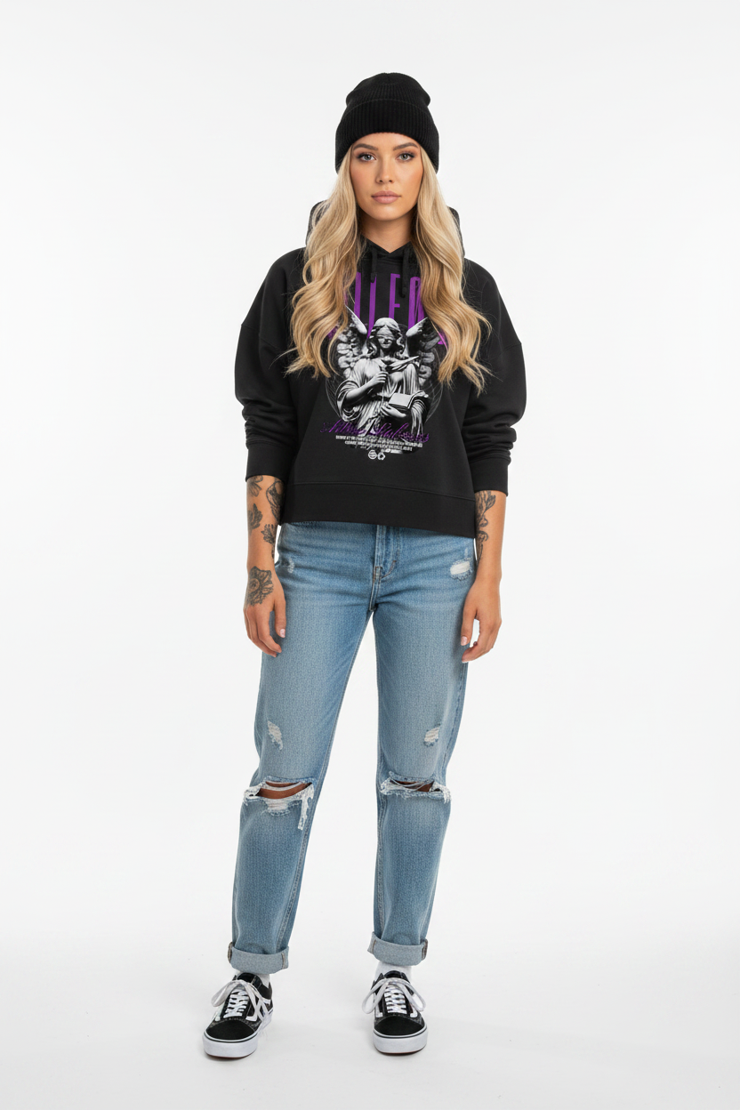ADIRE ⟡  LABORES - Womens Organic Boxcut Hoodie