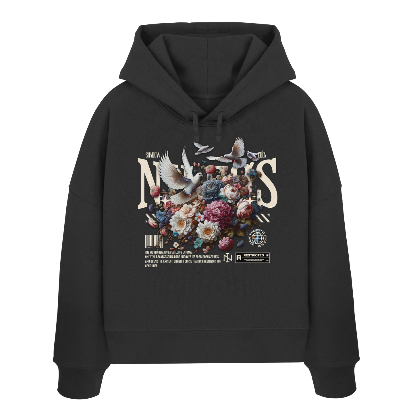Shadow Eden - Womens Organic Boxcut Hoodie