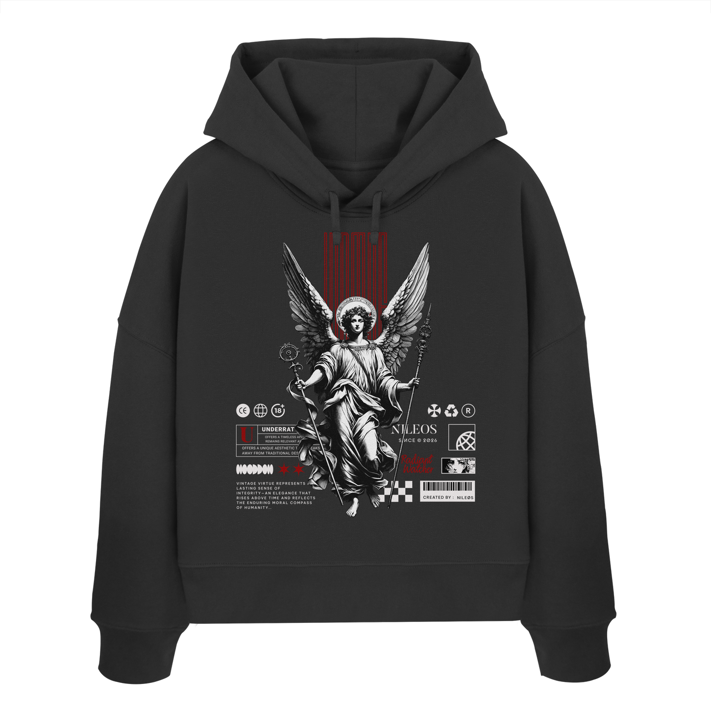Radiant Watcher - Womens Organic Boxcut Hoodie
