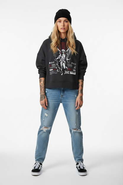 Radiant Watcher - Womens Organic Boxcut Hoodie