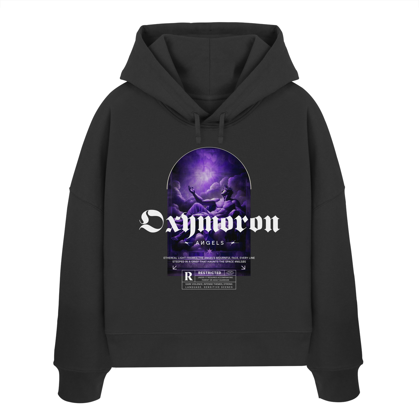 Oxymoron Angel - Womens Organic Boxcut Hoodie