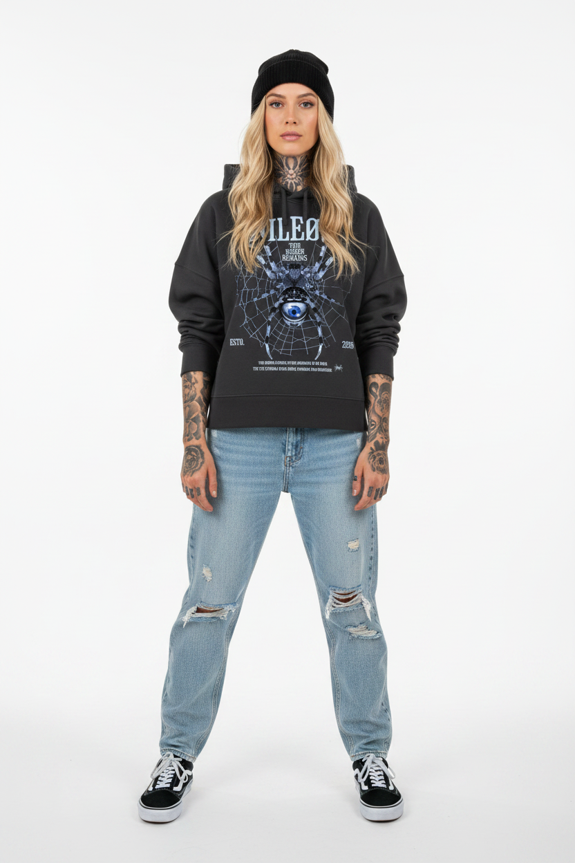 Demon Remains - Womens Organic Boxcut Hoodie