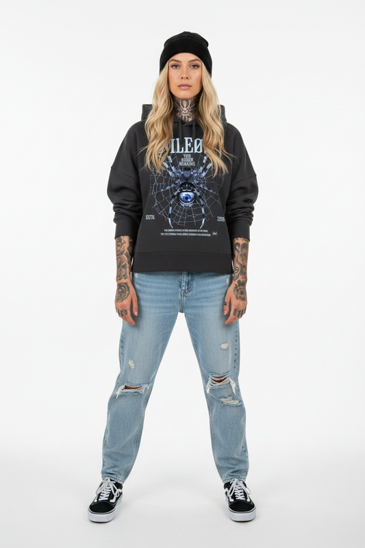 Demon Remains - Womens Organic Boxcut Hoodie
