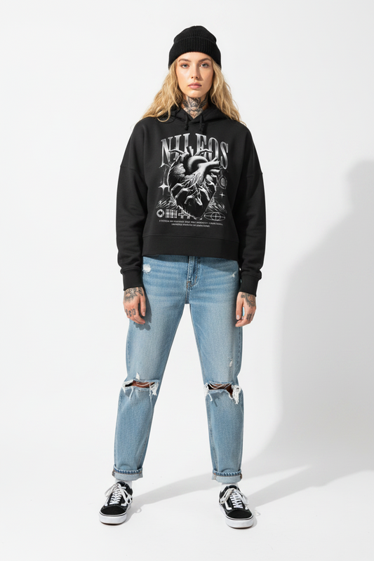 DARKNESS - Womens Organic Boxcut Hoodie