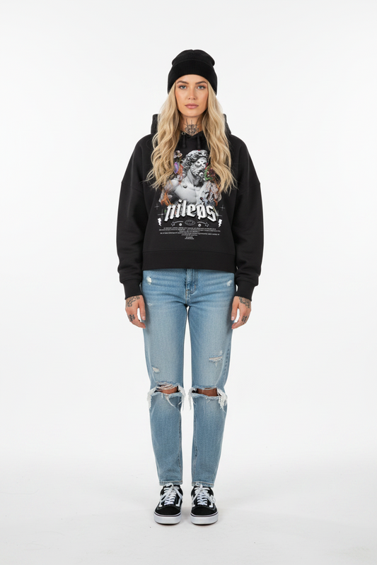 Sadness - Womens Organic Boxcut Hoodie